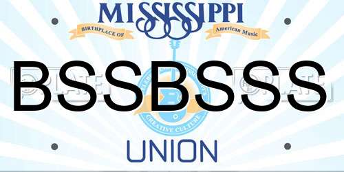 BSSBSSS Mississippi License Plate