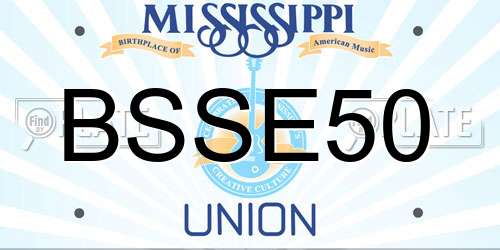 BSSE50 Mississippi License Plate