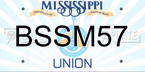 BSSM57 Mississippi License Plate