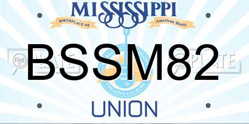 BSSM82 Mississippi License Plate
