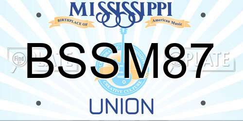 BSSM87 Mississippi License Plate