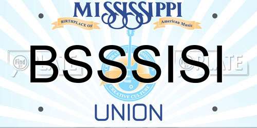 BSSSISI Mississippi License Plate
