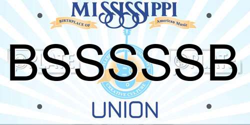 BSSSSSB Mississippi License Plate