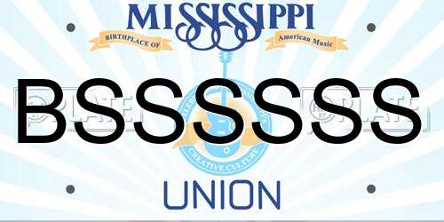 BSSSSSS Mississippi License Plate