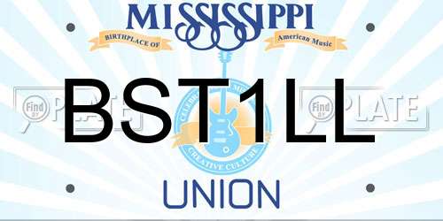 BST1LL Mississippi License Plate