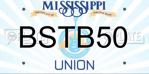 BSTB50 Mississippi License Plate