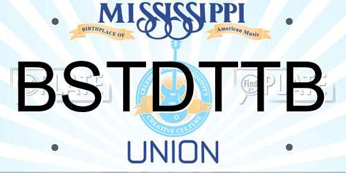 BSTDTTB Mississippi License Plate