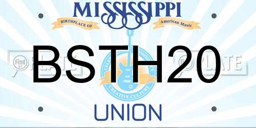BSTH20 Mississippi License Plate