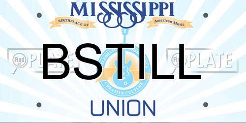 BSTILL Mississippi License Plate