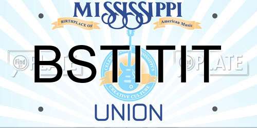 BSTITIT Mississippi License Plate