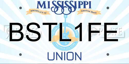 BSTL1FE Mississippi License Plate