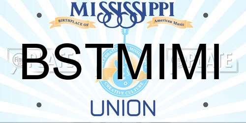 BSTMIMI Mississippi License Plate