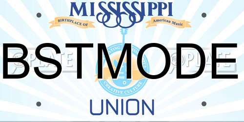 BSTMODE Mississippi License Plate