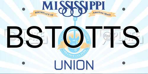 BSTOTTS Mississippi License Plate