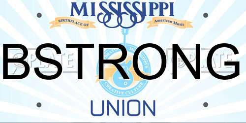 BSTRONG Mississippi License Plate