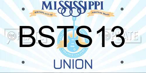 BSTS13 Mississippi License Plate