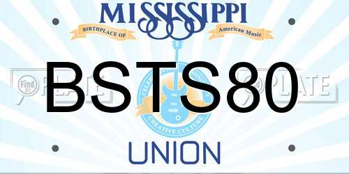 BSTS80 Mississippi License Plate