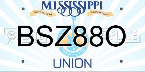 BSZ88O Mississippi License Plate