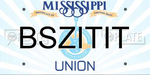 BSZITIT Mississippi License Plate