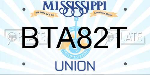 BTA82T Mississippi License Plate
