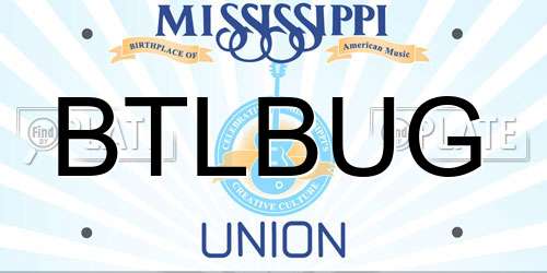 BTLBUG Mississippi License Plate