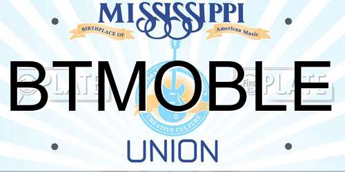 BTMOBLE Mississippi License Plate