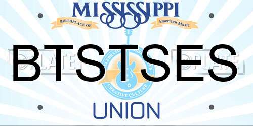BTSTSES Mississippi License Plate