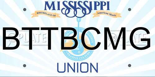 BTTBCMG Mississippi License Plate