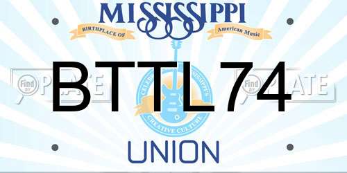 BTTL74 Mississippi License Plate