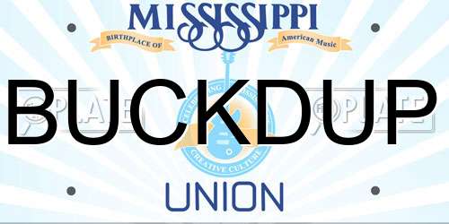 BUCKDUP Mississippi License Plate