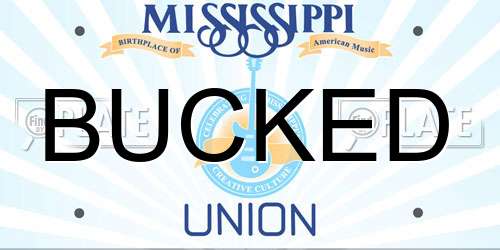 BUCKED Mississippi License Plate