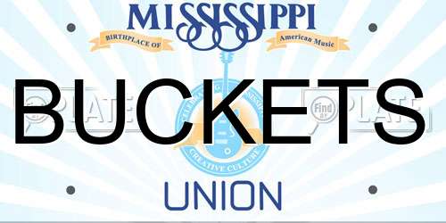 BUCKETS Mississippi License Plate