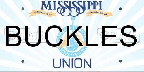 BUCKLES Mississippi License Plate