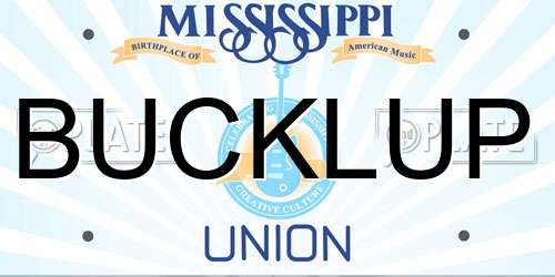 BUCKLUP Mississippi License Plate