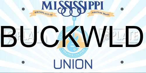 BUCKWLD Mississippi License Plate