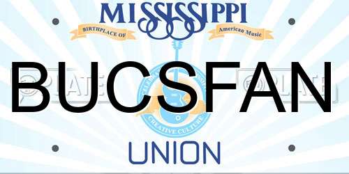 BUCSFAN Mississippi License Plate