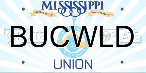 BUCWLD Mississippi License Plate