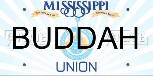 BUDDAH Mississippi License Plate