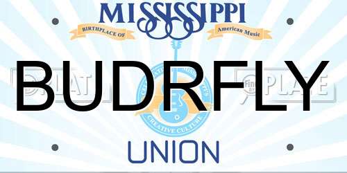 BUDRFLY Mississippi License Plate