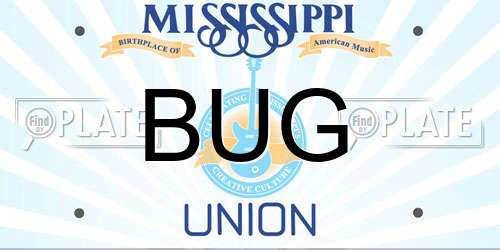 BUG Mississippi License Plate