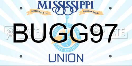 BUGG97 Mississippi License Plate