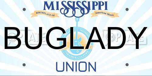 BUGLADY Mississippi License Plate