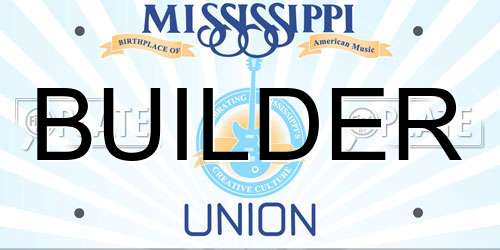 BUILDER Mississippi License Plate
