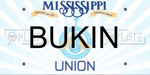 BUKIN Mississippi License Plate