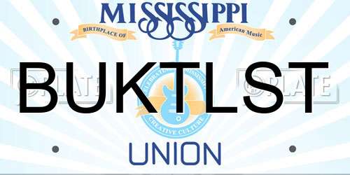 BUKTLST Mississippi License Plate