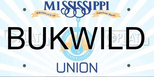 BUKWILD Mississippi License Plate