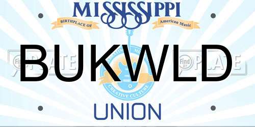 BUKWLD Mississippi License Plate