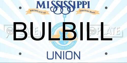BULBILL Mississippi License Plate