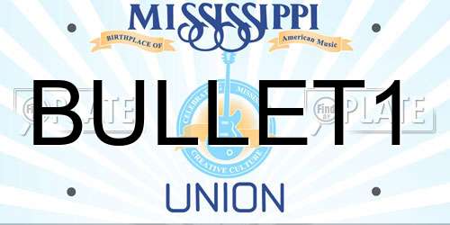 BULLET1 Mississippi License Plate