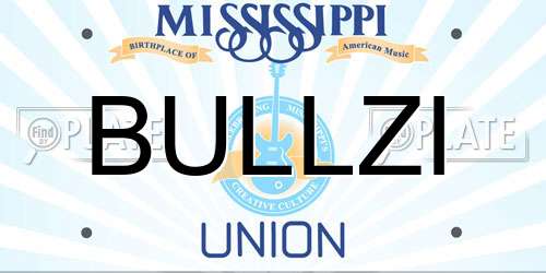 BULLZI Mississippi License Plate